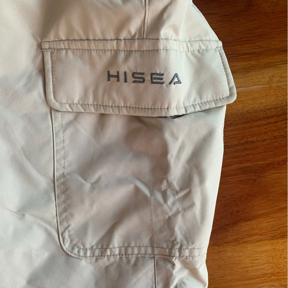 NWOT HISEA Beige and Blue Insulated Ski Snow Pants Size M Short - Picture 2 of 10